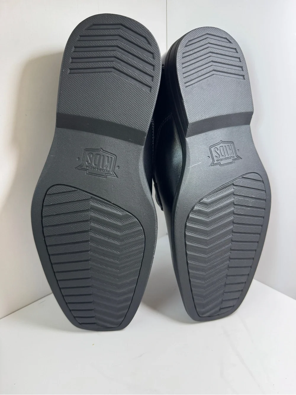 Boys Florsheim Black Slip-On Loafers